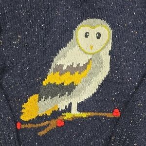 Johnnie b Boden Navy Marl Owl Sweater Size 15-16y
